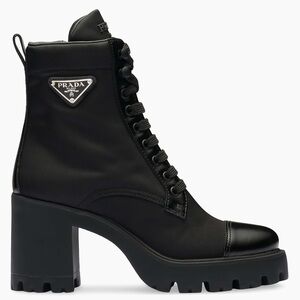 Prada Women's Black Lace-Up Boots